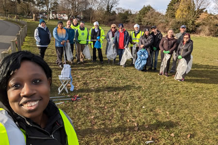 Litter Picking brings neighbours together.